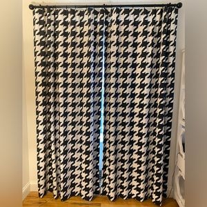 4 Houndstooth blackout curtains